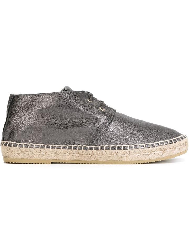 Robert Clergerie Metallic Ankle Length Espadrilles