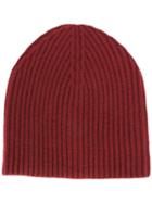 Joseph Ribbed Beanie, Women's, Red, Cashmere