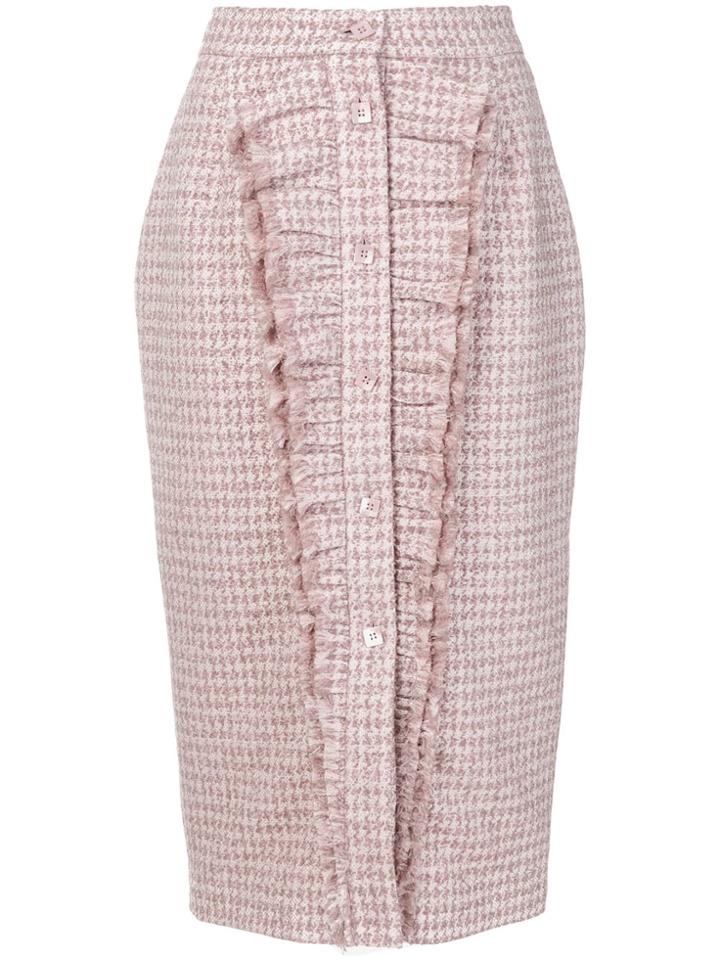 Daizy Shely Pied De Poule Skirt - Pink