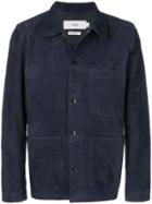 Closed Leather Shirt Jacket - Blue