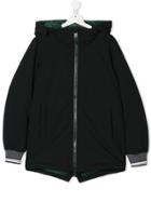 Herno Kids Teen Hooded Parka Coat - Black