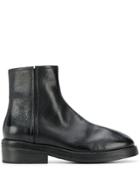 Marsèll Textured Side Zip Boots - Black