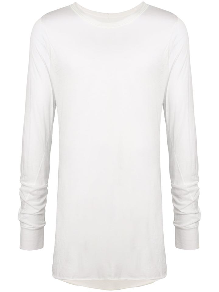Rick Owens Oversized Long Sleeve T-shirt - White