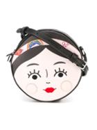 Dolce & Gabbana Kids Girl Face Shoulder Bag, Black