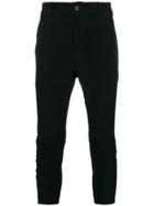 Ann Demeulemeester Cropped Tapered Trousers - Black