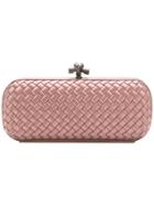 Bottega Veneta Silky Structured Clutch - Pink