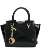 Versace Collection Textured Leather Tote Bag - Black
