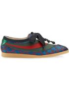 Gucci Falacer Lurex Gg Sneaker With Web - Blue