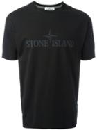 Stone Island Logo Print T-shirt, Men's, Size: Xxl, Black, Cotton