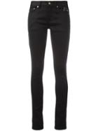 Saint Laurent Raw Low Waisted Skinny Jeans - Black