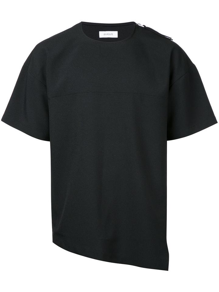En Route Zip Trim T-shirt, Men's, Size: 1, Black, Polyester