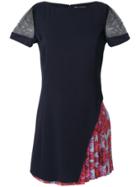Versace Pleated Detail Dress - Blue