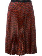 Ps Paul Smith Hearts Print Pleated Skirt