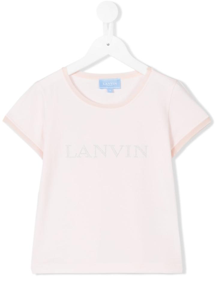 Lanvin Petite - Logo Print T-shirt - Kids - Cotton/spandex/elastane - 12 Yrs, Nude/neutrals