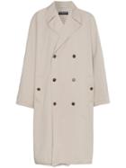 Balenciaga Beige Cotton Trench Coat - Nude & Neutrals