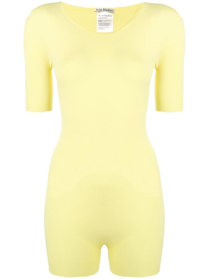 Acne Studios Knitted Detail T-shirt - Yellow