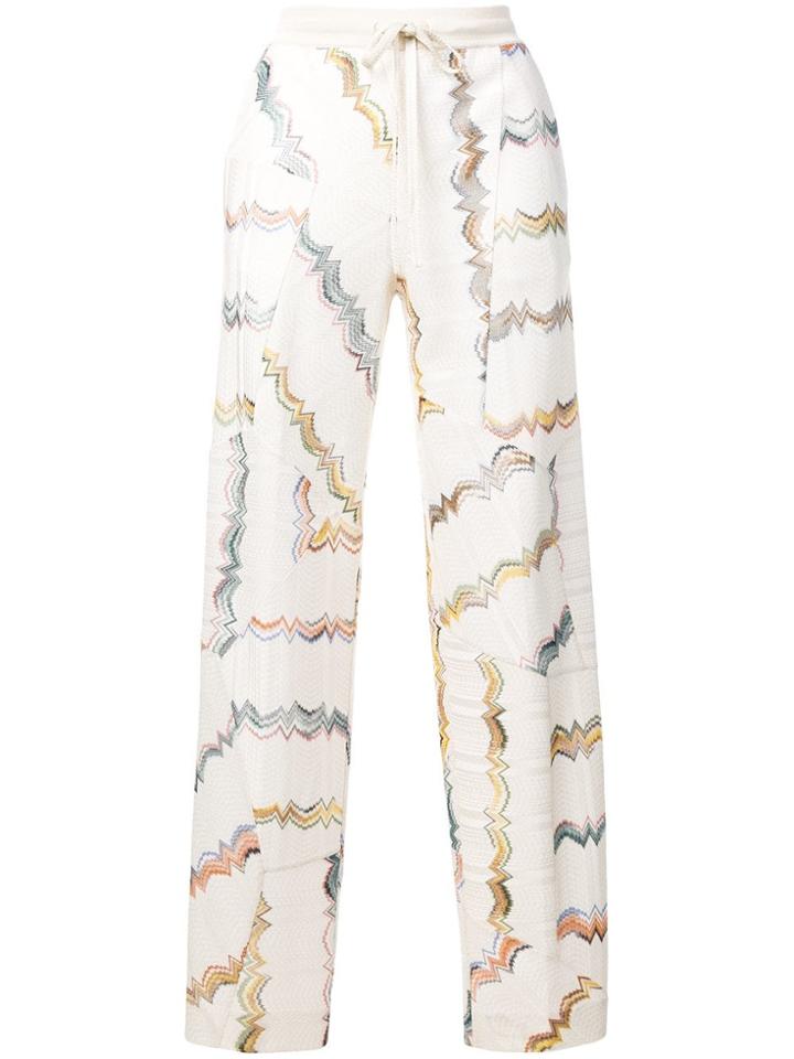 Missoni Knitted Patchwork Style Trousers - Neutrals
