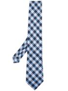 Etro Checkered Pattern Tie - Blue