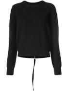 Proenza Schouler Zipped Back Wool Cashmere Sweater - Black