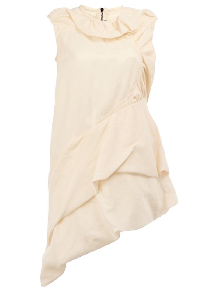 Rick Owens Asymmetric Draped Mini Dress - White