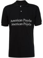 Hood By Air American Psycho Print Polo Shirt, Adult Unisex, Size: Xl, Black, Cotton