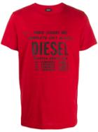 Diesel Logo Print T-shirt - Red