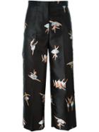 Rochas Ballerina Print Cropped Trousers