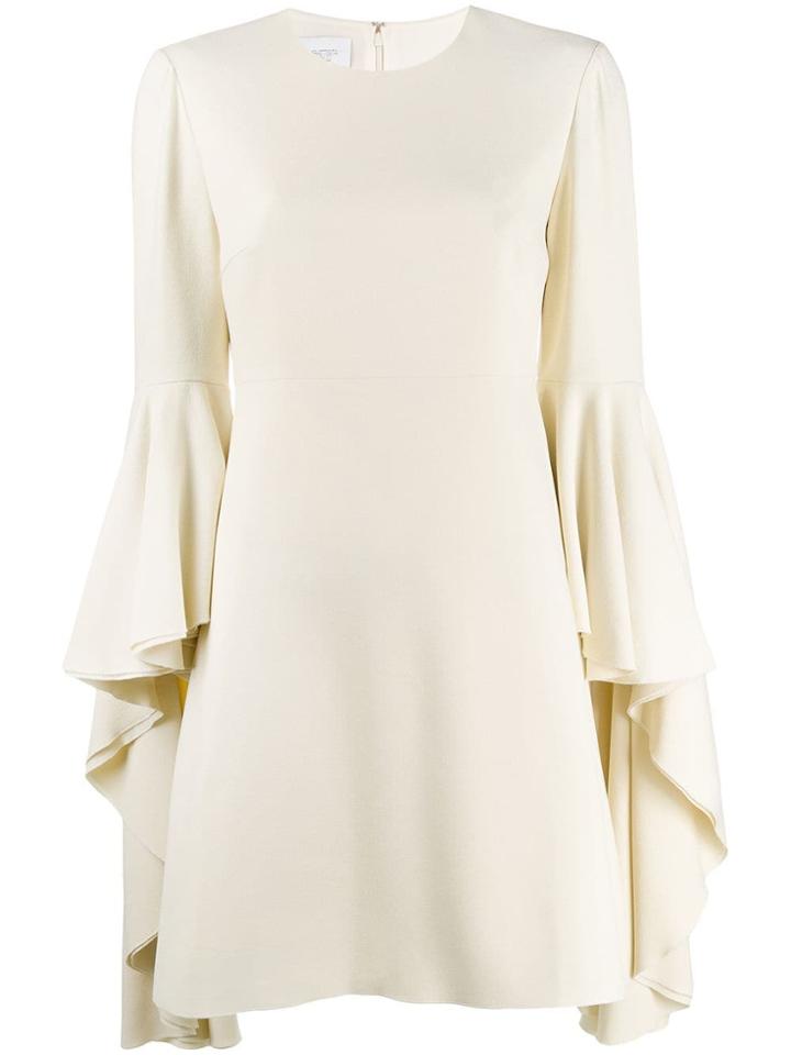 Giambattista Valli Ruffle Sleeve Dress - White
