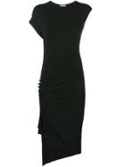 Paco Rabanne Ruched Detail Asymmetric Dress - Black