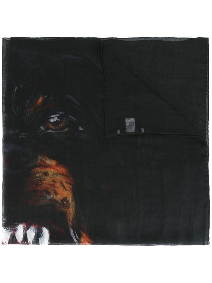 Givenchy - Rottweiler Print Scarf - Men - Cashmere/silk - One Size, Black, Cashmere/silk