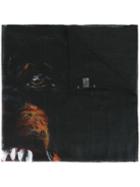 Givenchy Rottweiler Print Scarf, Men's, Black, Silk/cashmere