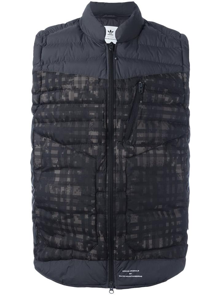 Adidas Adidas Originals X White Mountaineering Pixel Padded Gilet, Men's, Size: Large, Grey, Polyamide/polyester