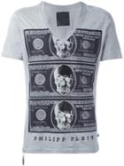 Philipp Plein Money Maker T-shirt, Men's, Size: M, Grey, Cotton