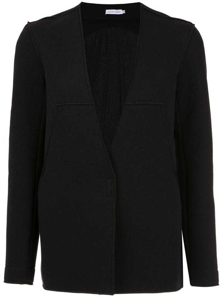 Mara Mac Ruched Blazer - Black