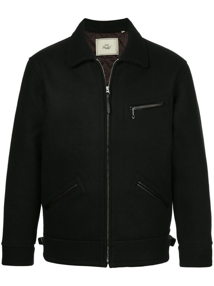Gold / Toyo Enterprise Zipped Bomber Jacket - Black