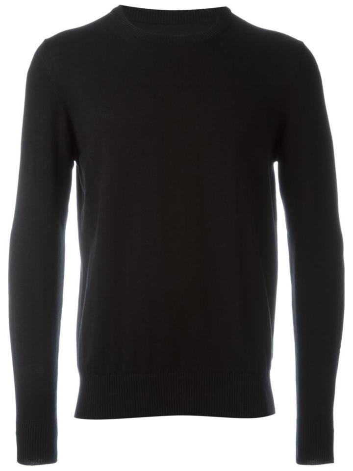 Maison Margiela Elbow Patch Jumper, Men's, Size: Xl, Black, Cotton/calf Leather/wool