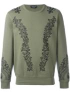 Alexander Mcqueen Embroidered Sweatshirt, Men's, Size: Small, Green, Cotton