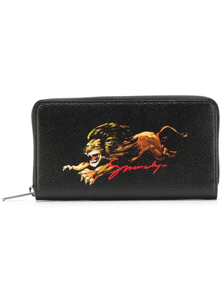 Givenchy Lion Print Wallet - Black