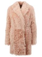 Drome Shearling Coat, Women's, Size: Small, Pink/purple, Lamb Skin