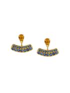 Dubini 18kt Yellow Gold, Aquamarine And Rubellite Theodora Earrings