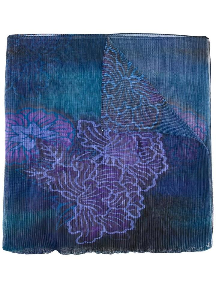 Armani Collezioni - Printed Scarf - Women - Polyester - One Size, Women's, Blue, Polyester