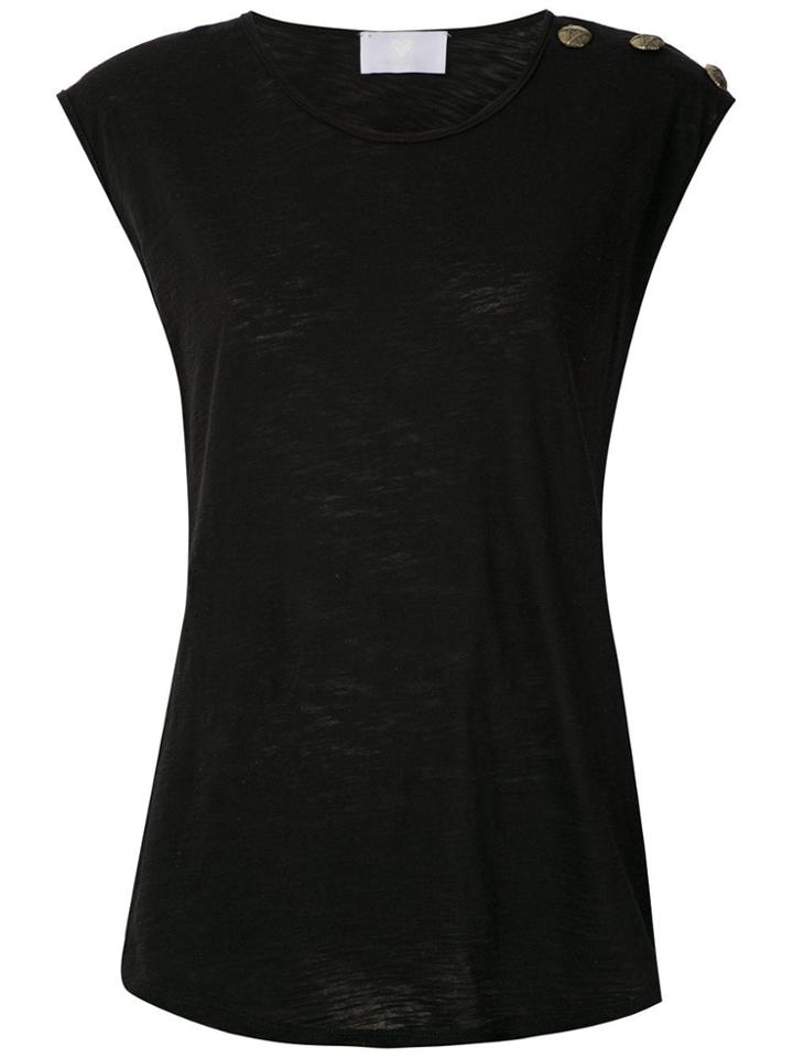 Andrea Bogosian Decorative Buttons Tank - Black