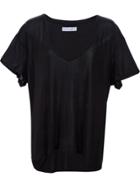 Anine Bing Deep V-neck T-shirt - Black
