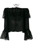 Rachel Zoe Strapless Ruffled Top - Black