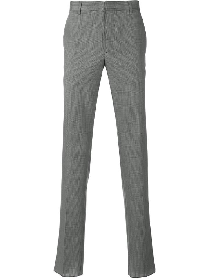 Prada Windowpane Check Trousers - Grey