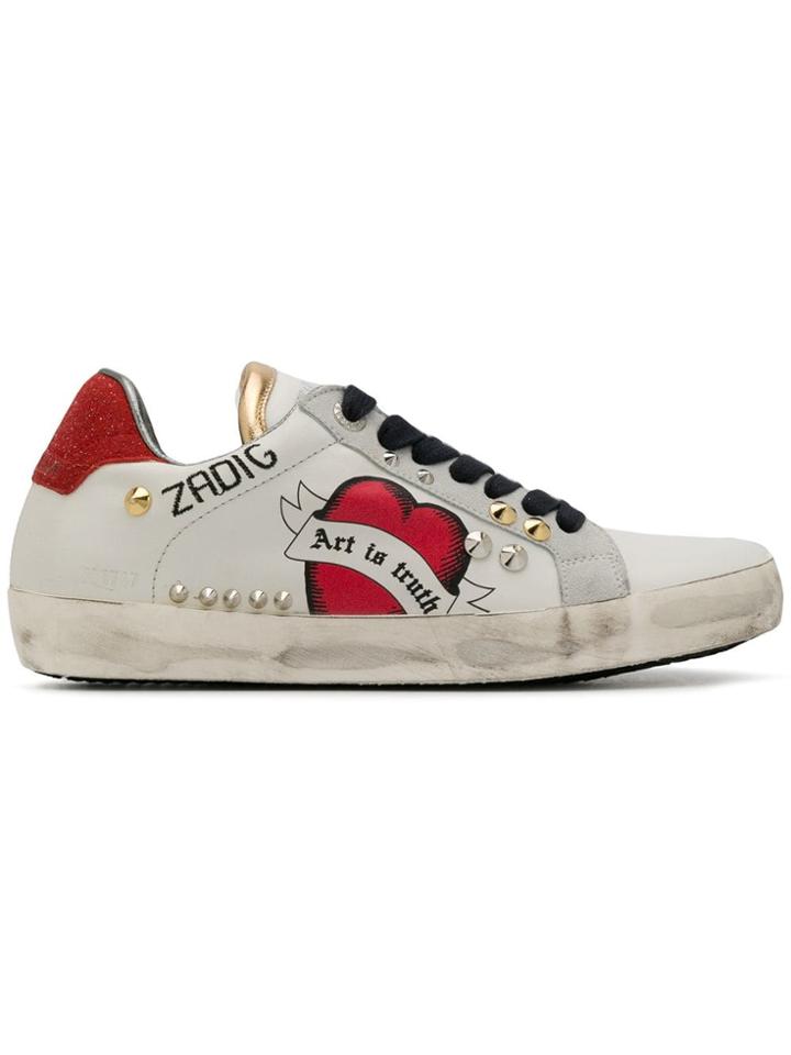 Zadig & Voltaire Studded Low-top Sneakers - White