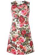 Dolce & Gabbana Rose Brocade Dress, Women's, Size: 44, Red