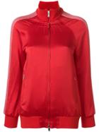 Valentino Vltn Techno Contrast Stitched Track Jacket - Red