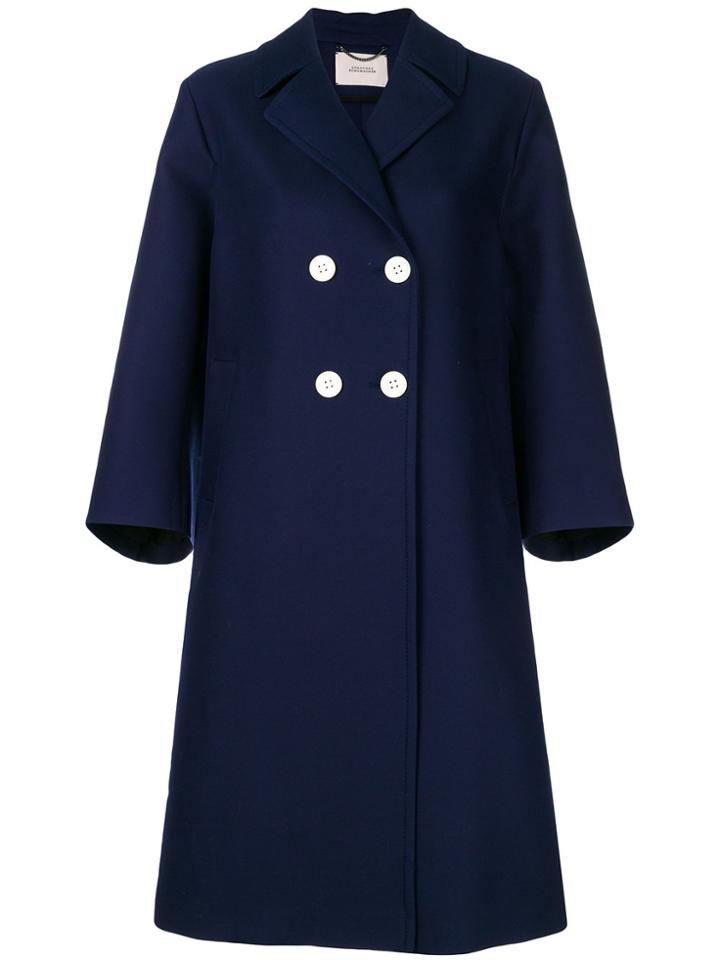 Dorothee Schumacher Double-breasted Midi Coat - Blue