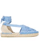 Castañer Gingham Tie Espadrilles - Blue